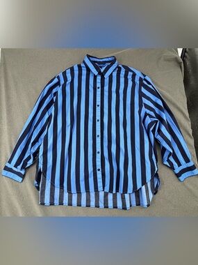 Aerie Good Day Button Down Shirt - Laundry Blue M NWOT